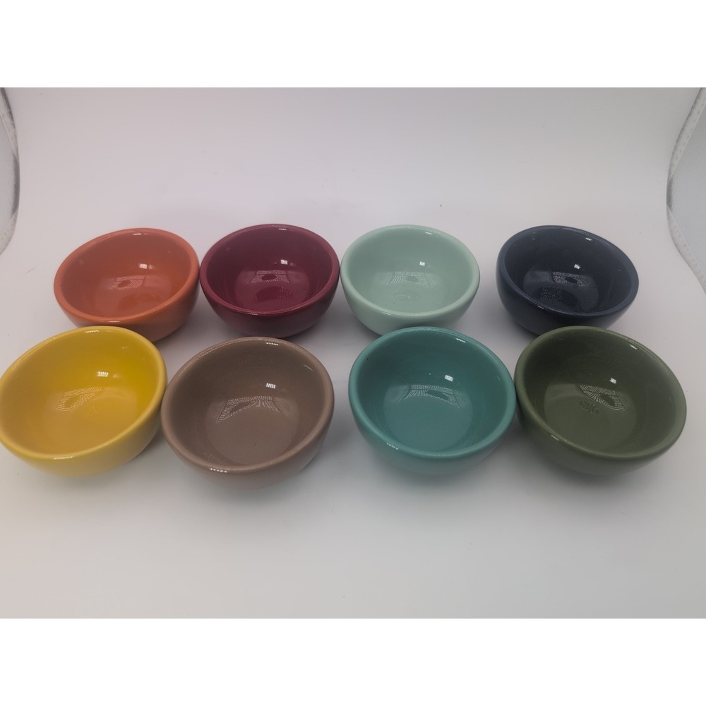 Fishs Eddy 2.5" Small Mini Sauce  Nut Bowls Set of 8 Multicolor Snack